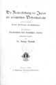 00000611.jpg; 91/104; Die Rechtsstellung der Juden im preußischen Volksschulrecht; Buch